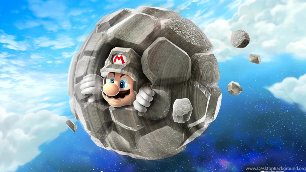 Download Wallpapers 3840x2160 Mario, Stone, Super Mario Galaxy 2 4K ...
