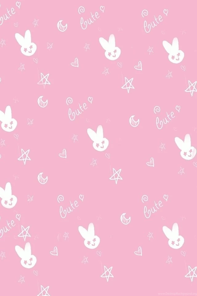 Cute Pink Rabbit Iphone Wallpaper Backgrounds