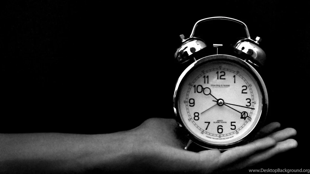Black In White Clock Hd Wallpapers