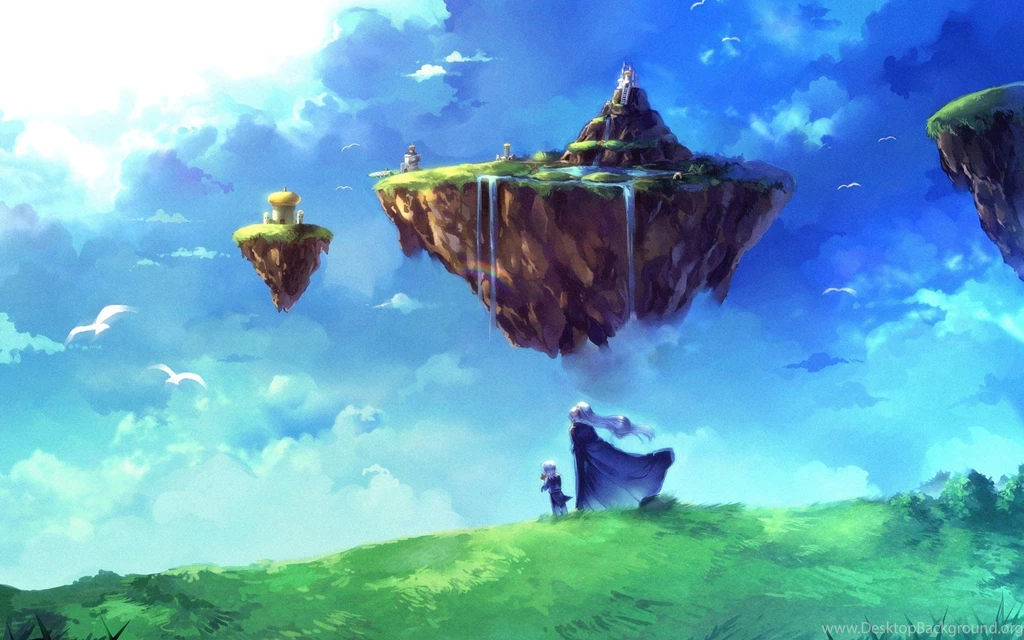 Fantasy Art Temples Artwork Floating Island Scene Wallpapers ...