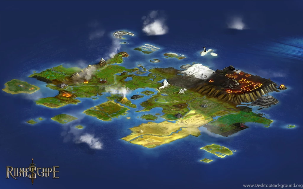 RUNESCAPE Fantasy Adventure Map Island City Wallpapers