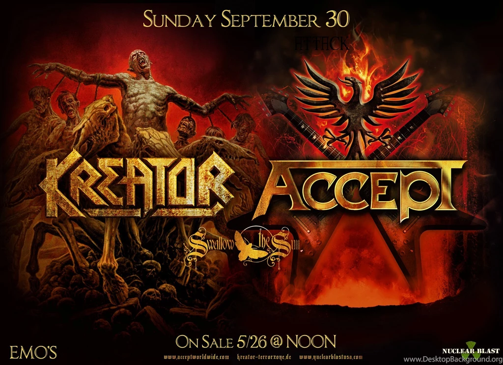 KREATOR ACCEPT Thrash Metal Heavy Hard Rock Poster Posters Concert ...