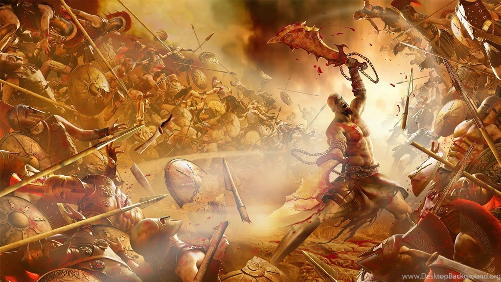 Download 1920x1080 Kratos Epic Battle 2 Wallpapers
