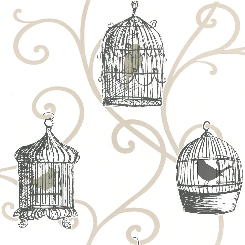 Gold / Cream 417401 Skylark Bird Cage Trail Arthouse Opera ...
