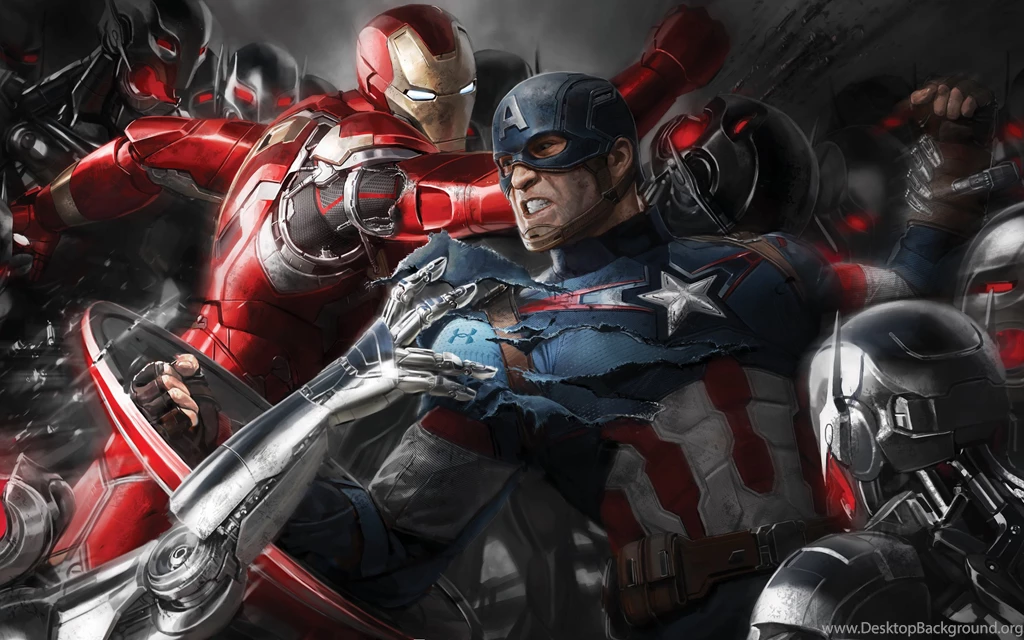Iron Man & Captain America In Avengers Wallpapers