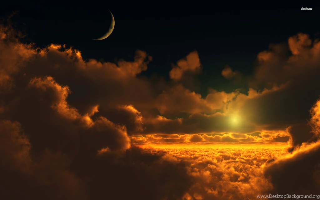 Cloudy Sky, Sun, Moon, Fantasy, 1920x1200 HD Wallpapers And FREE ...