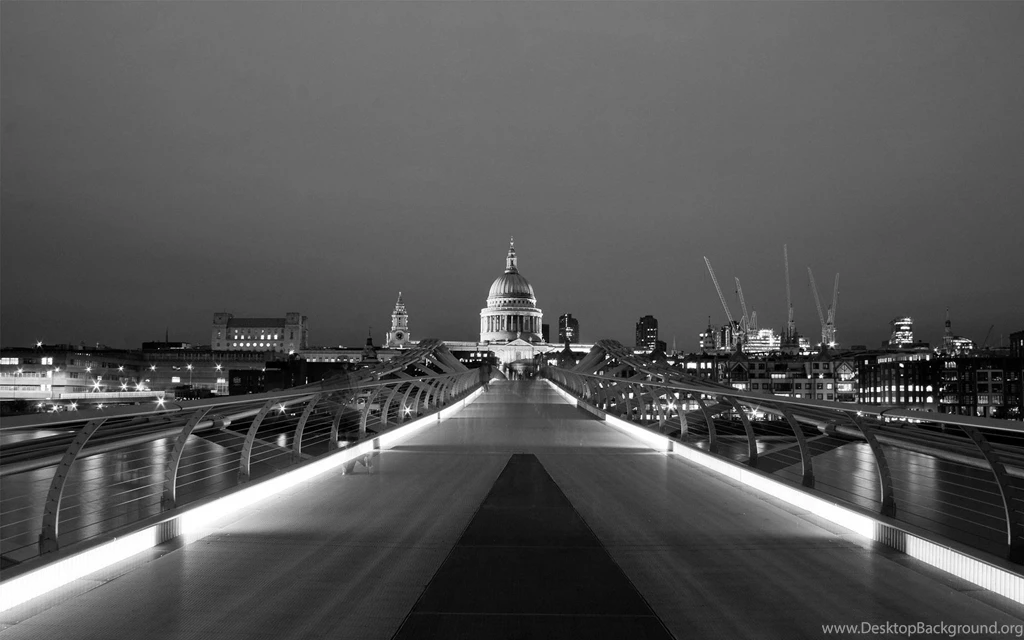 travel world black and white millennium bridge london wallpapers