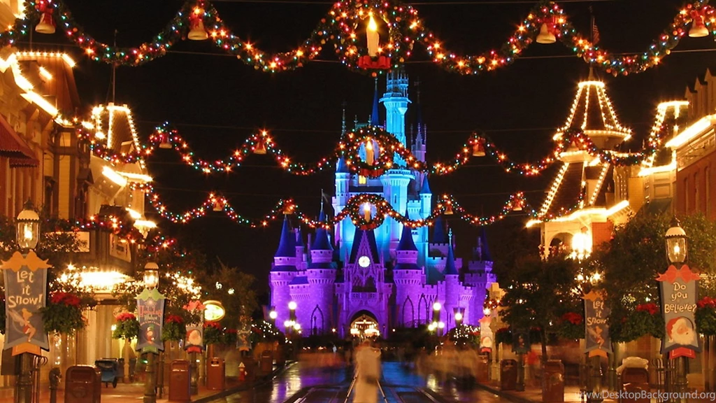 Disney World Christmas, Fortress, Road, Holiday, 2560x1440 HD ...