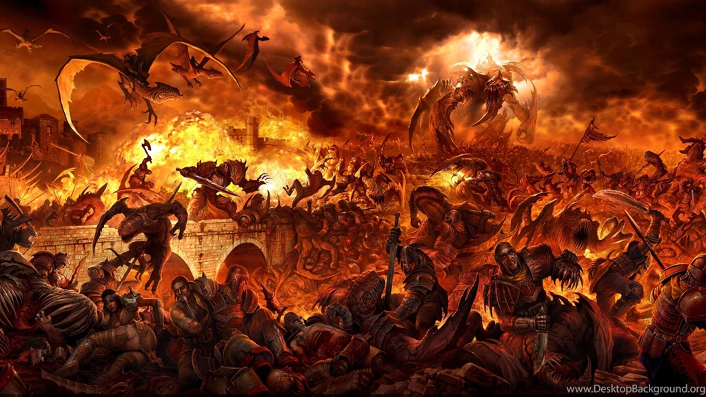 Battle Dragons, Feuer, Menschen, Monster, Cool Games