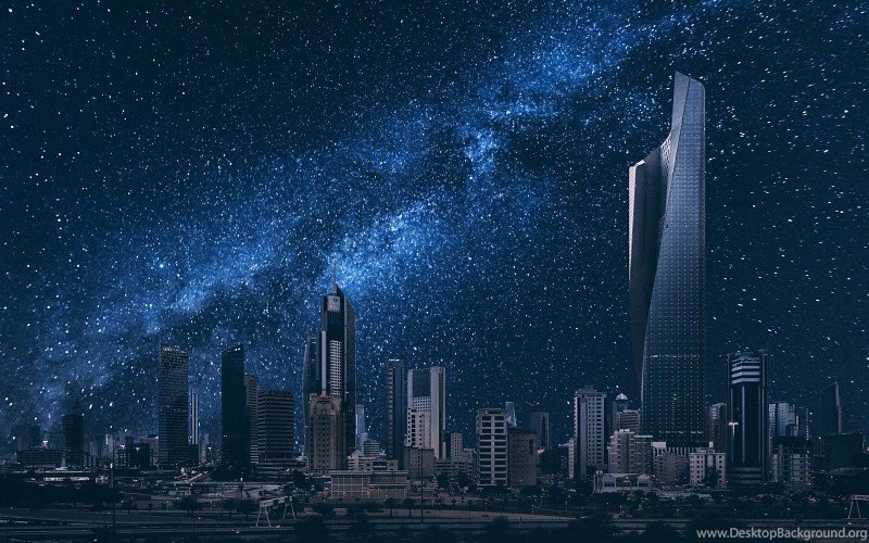 Kuwait City Night Stars Skyline Wallpapers Free Desktop Backgrounds ...