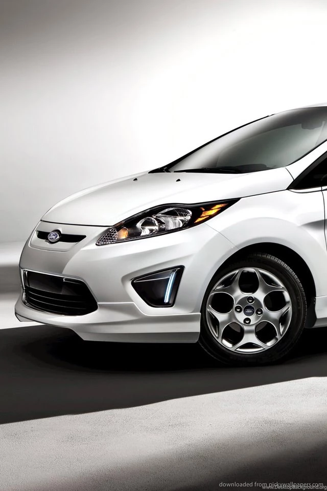 Download White Ford Fiesta 2011 Wallpapers For iPhone 4