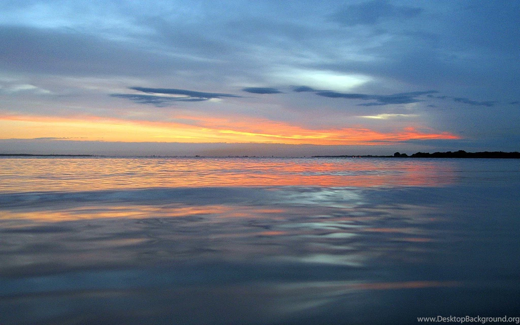 1440x900 SunDown In Water Desktop PC And Mac Wallpapers