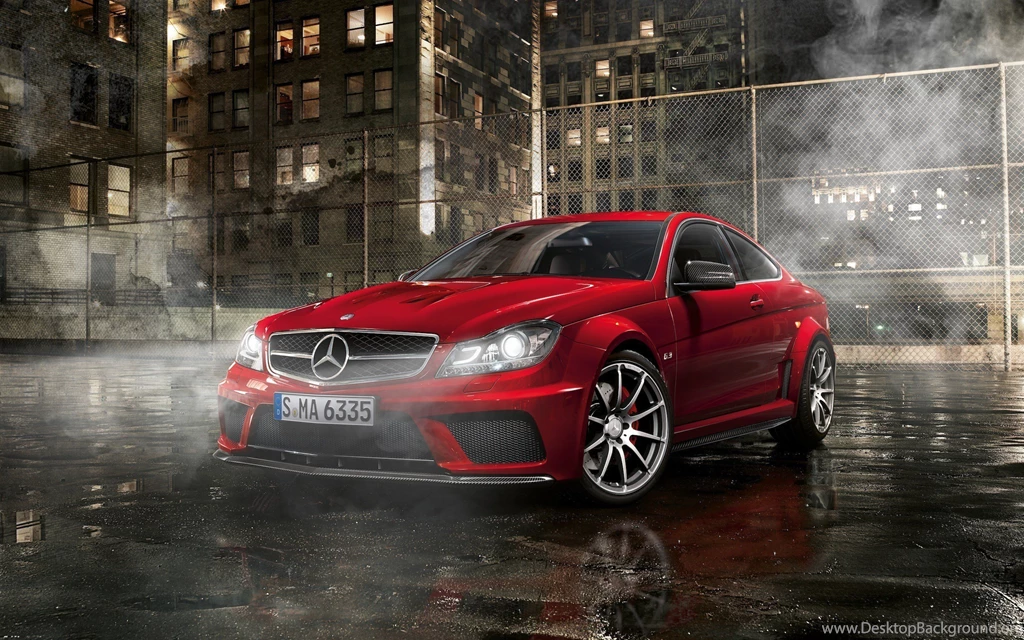 Mercedes benz c63 amg night street parking hd wallpapers ...