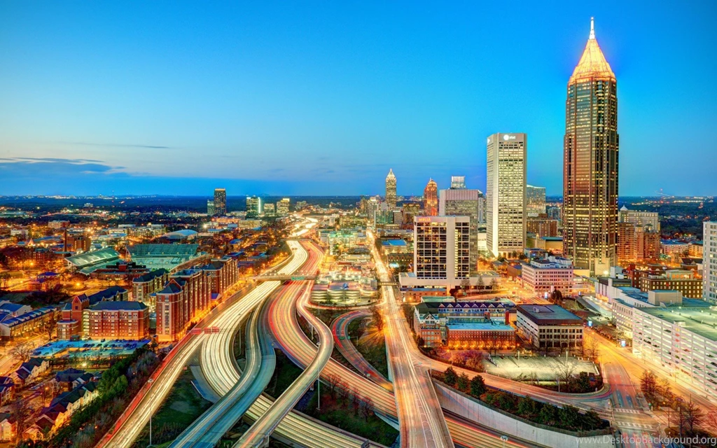 Wallpapers Atlanta, Ga, Roads, Lights, Sky Wallpapers City   Download
