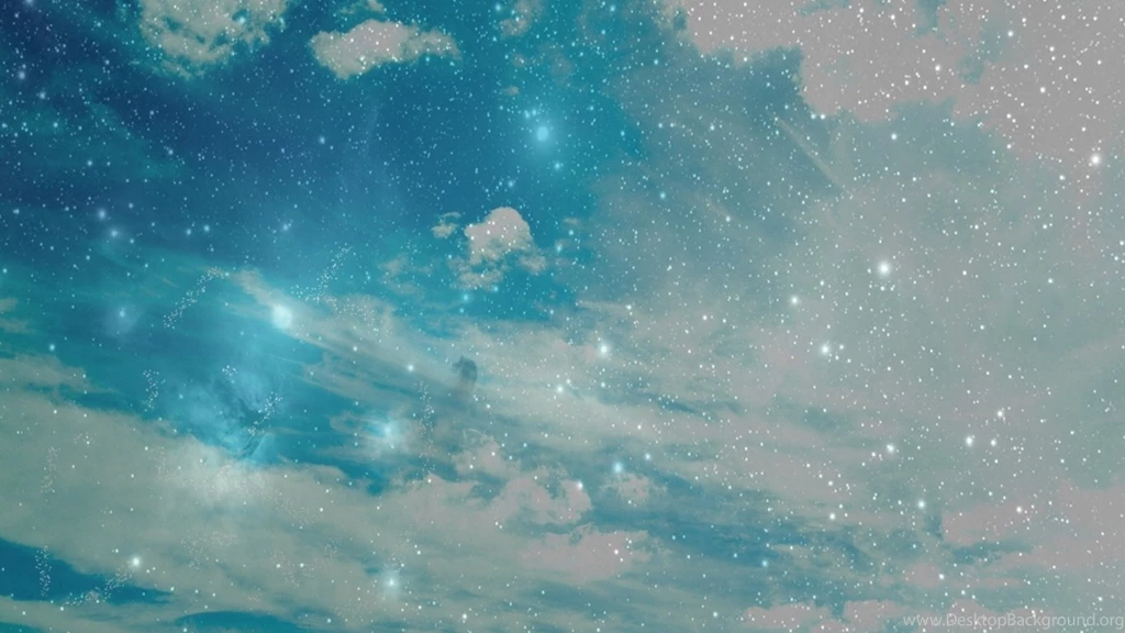 HD Backgrounds Sky Blue Little Stars Day View Bright Clouds ...