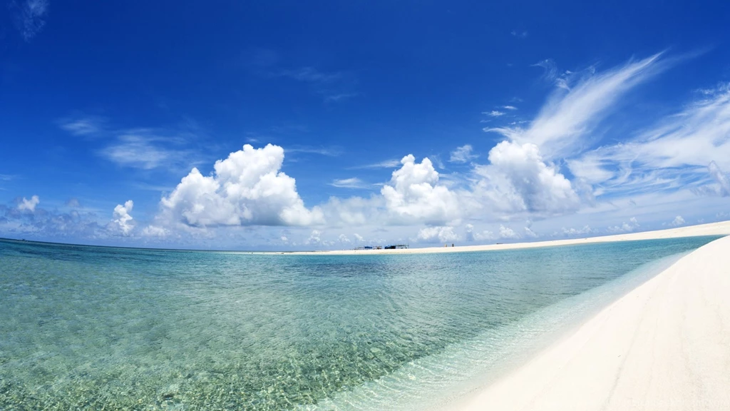 Blue Sky And White Clouds Beach Wallpapers