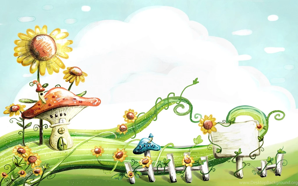 Cute Cartoon, Landscape, Illustration, 1920x1200 HD Wallpapers And ...