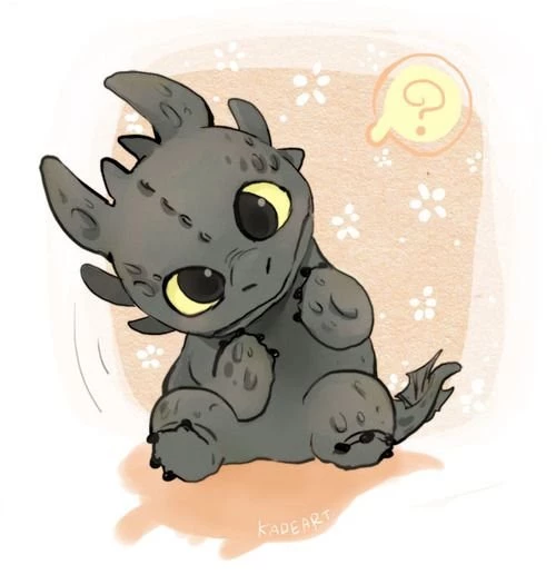 Here We Have Toothless From How To Train Your Dragon Chibi Anime ...