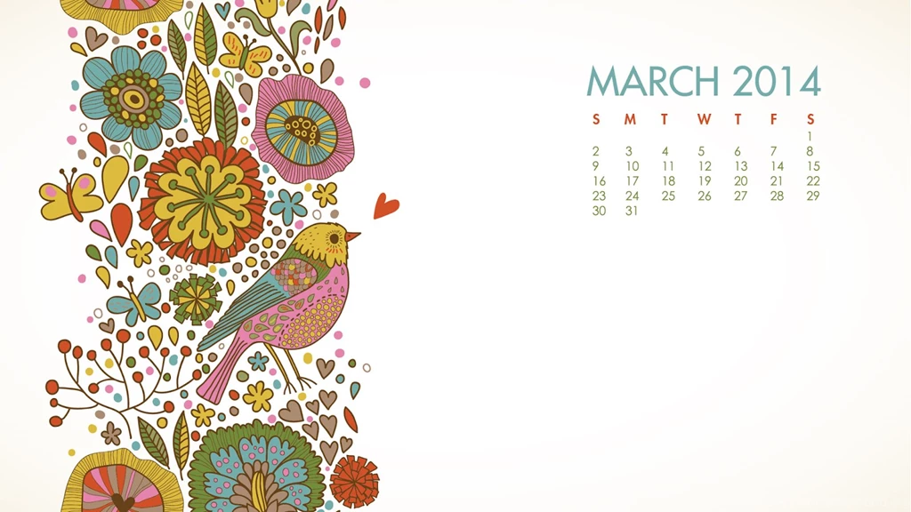 Desktop Backgrounds Calendar March