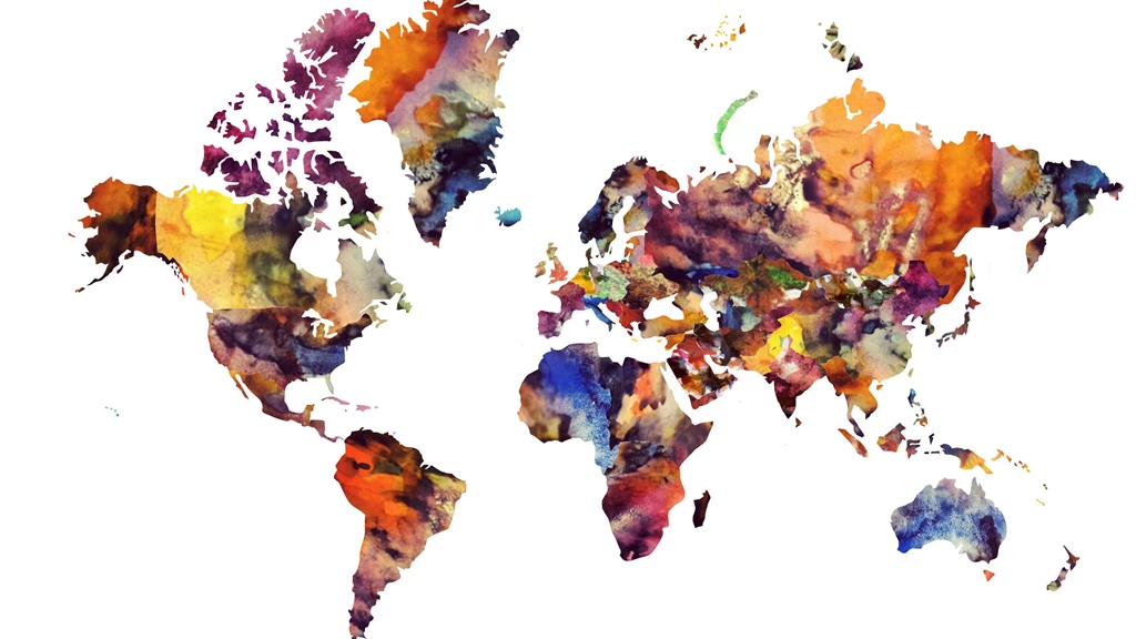 2560x1440 Maps, Watercolour, World Map, Modern Art, World Map In ...