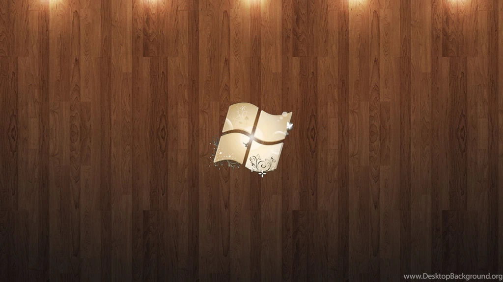 Windows Logo On Wood Wallpapers