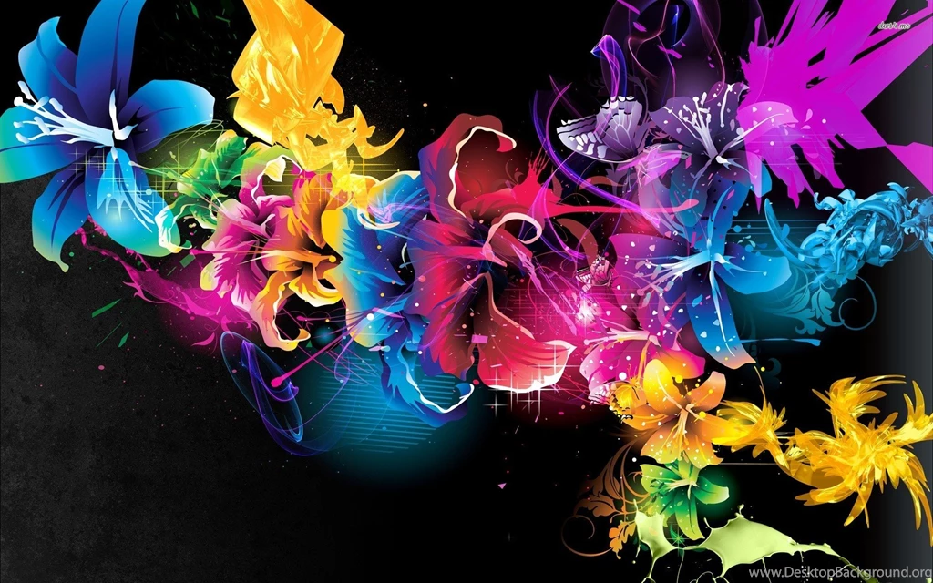 Multicolored Hibiscus Wallpapers Digital Art Wallpapers