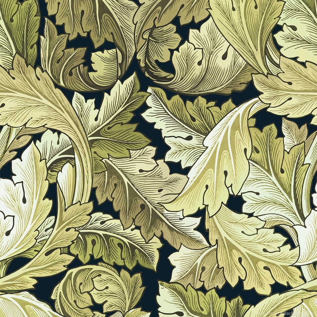 ACANTHUS Wallpapers Midnight / Ochre