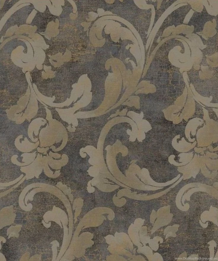 Wallpapers Scrolling Acanthus Leaf On Faux Backgrounds Black, Taupe ...