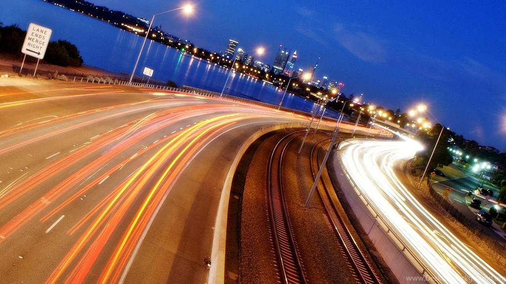 Download Wallpapers 2560x1440 Road, Traffic, Light, Night Mac iMac ...