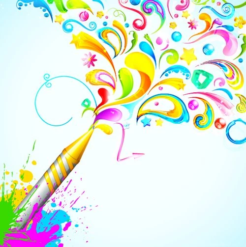 Holi Creative Backgrounds Art Vector 04 Vector Background, Vector ...