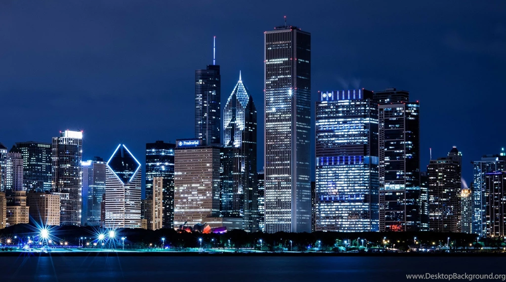 Skyscraper At Night Wallpaper.