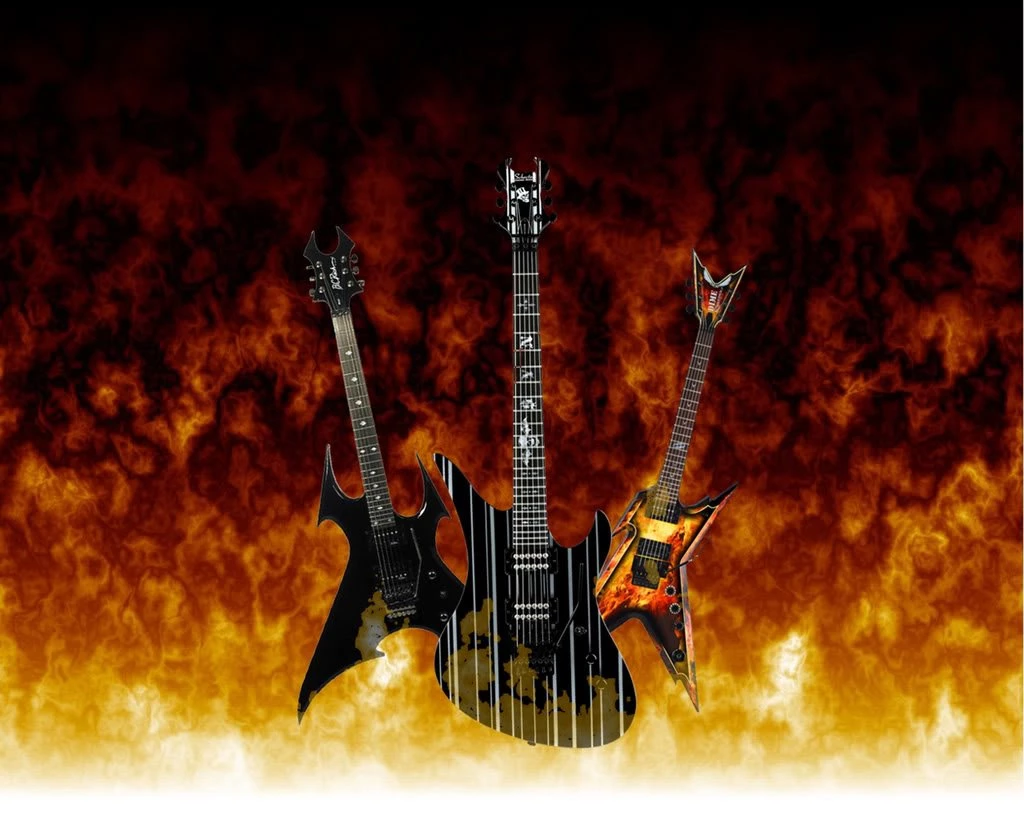 Fire Guitar Pictures, Images & Photos