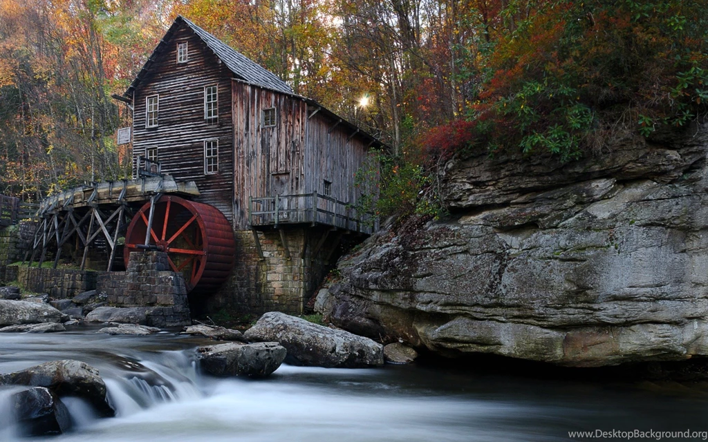 Other: Old Babcock State Park West Virginia Autumn Water Usa Wv ...