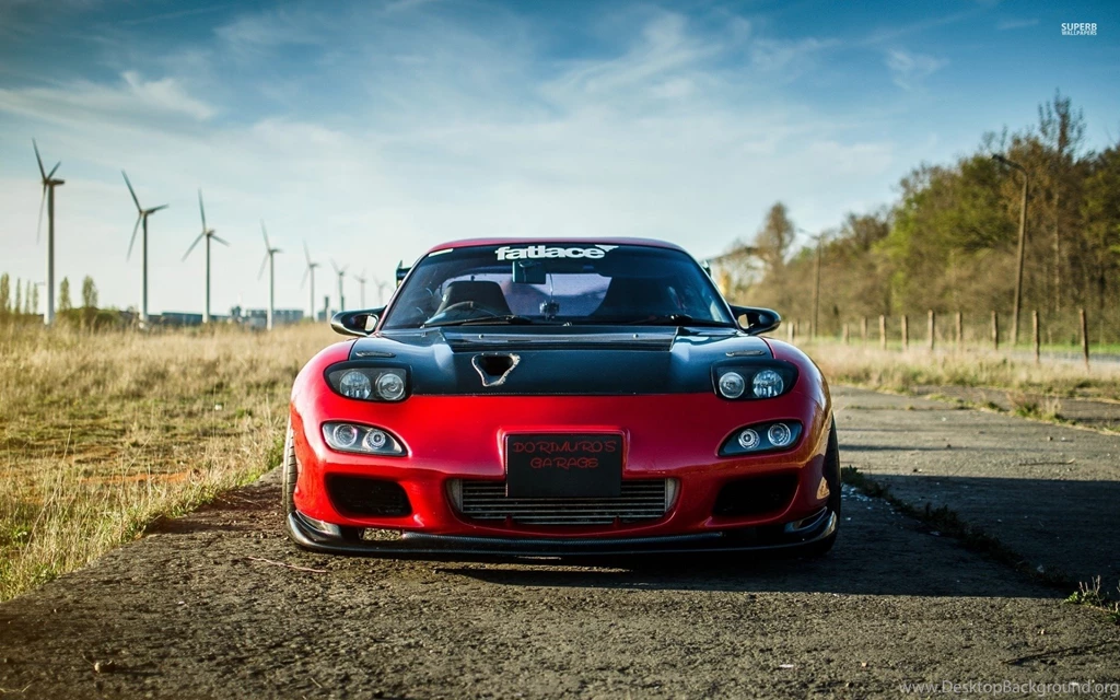 Front View Of A Dorimuro's Garage Mazda RX 7 Wallpapers Car ...