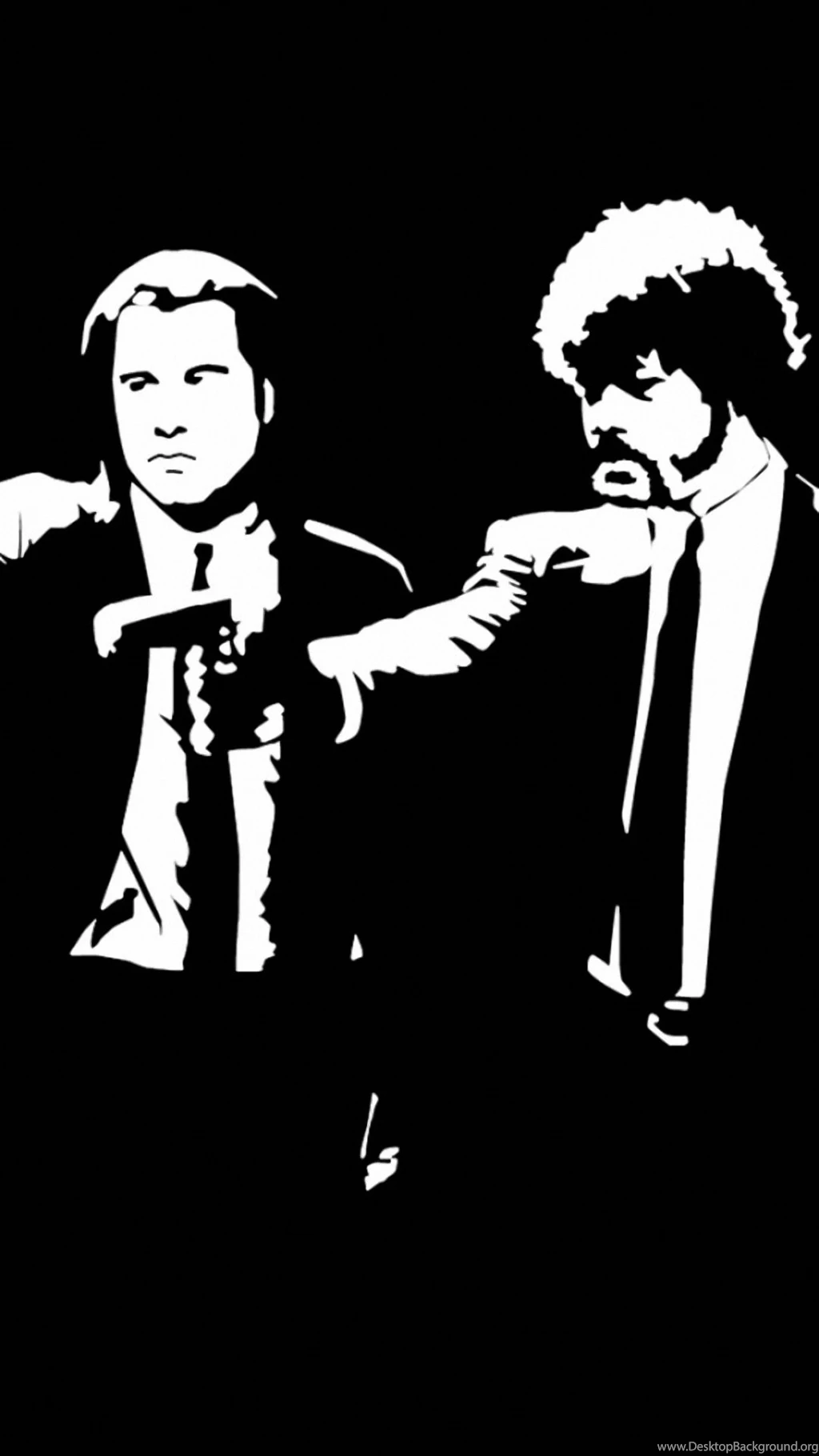 Pulp Fiction, Killers, Black Galaxy S4 S5 Wallpapers HD 1080x1920
