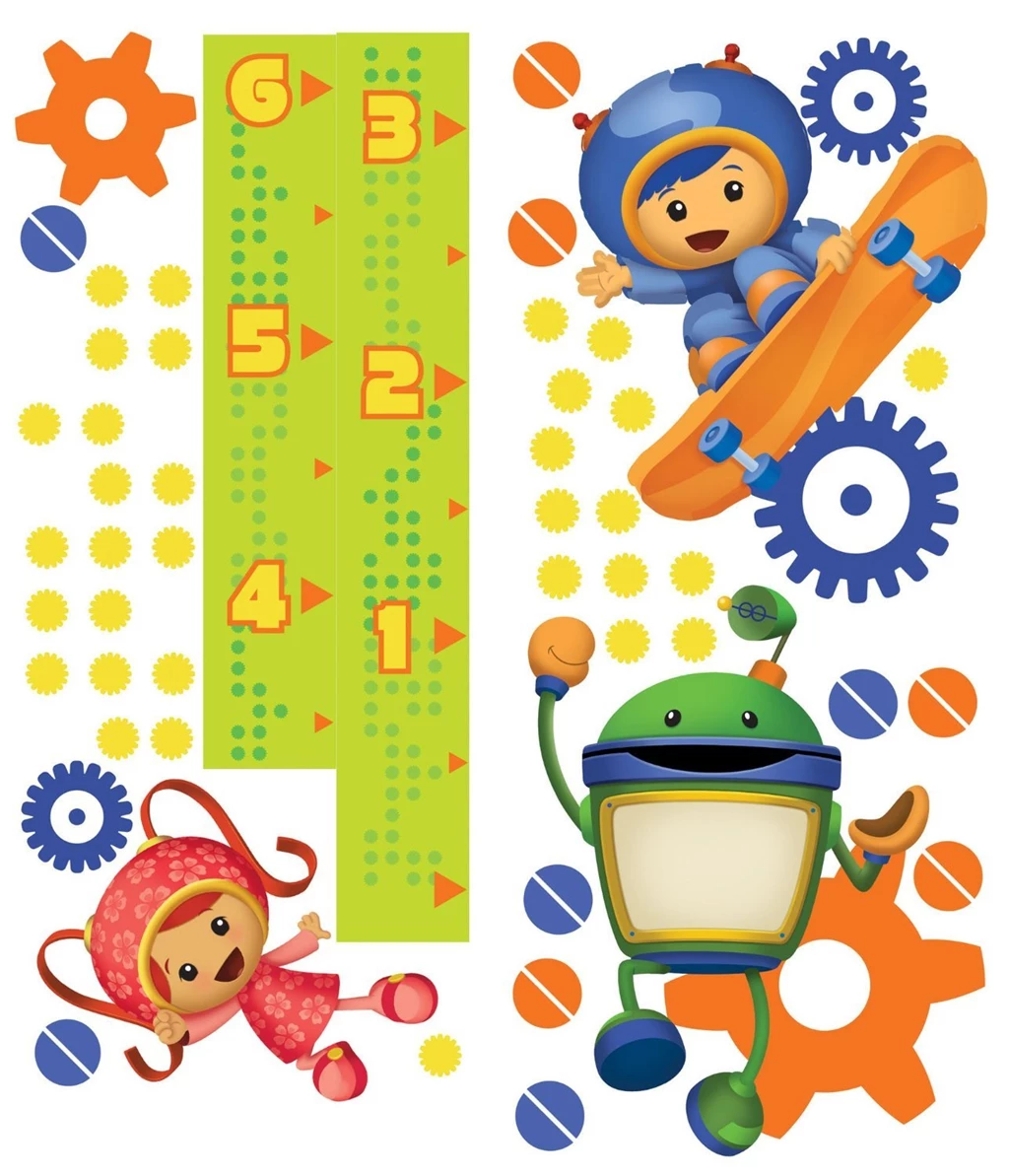 RoomMates RMK1917GC Team Umizoomi Peel And Stick Growth Chart Wall ...