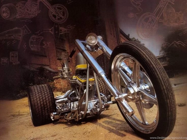 3D, HD, Moving Harley Davidson Custom Choppers, Trike's