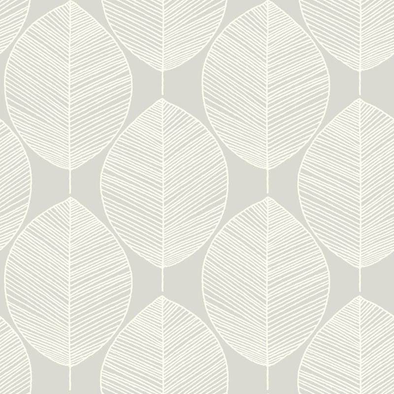 Arthouse Retro Leaf Wallpapers   Silver @ Go Wallpapers