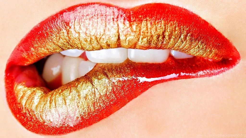 1920x1080 Red Gold Lips Wallpapers