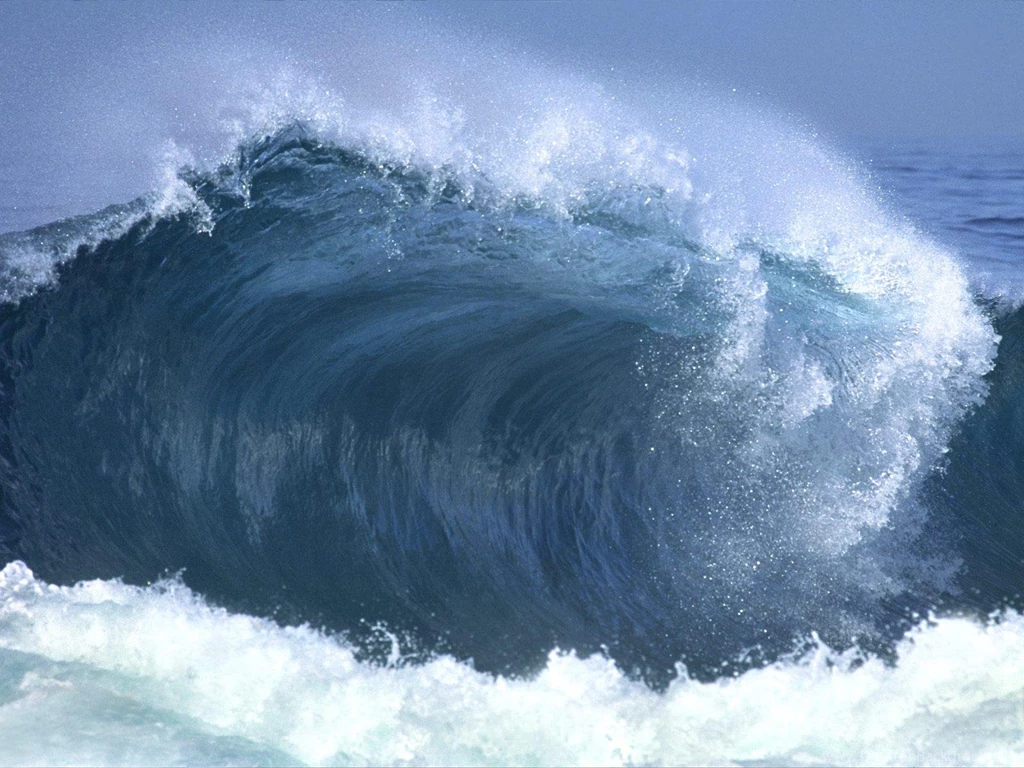 Blue Ocean Wave Free Desktop Backgrounds Free Wallpapers Image