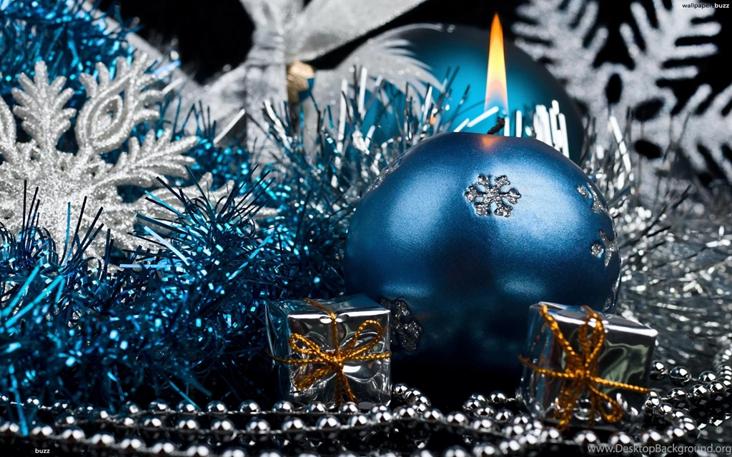 Blue Christmas Candle HD Wallpapers