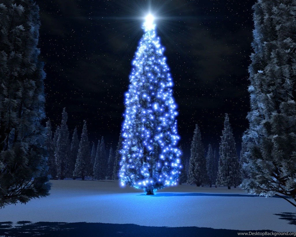 CHRISTMAS Wallpapers Christmas Tree Blue Design