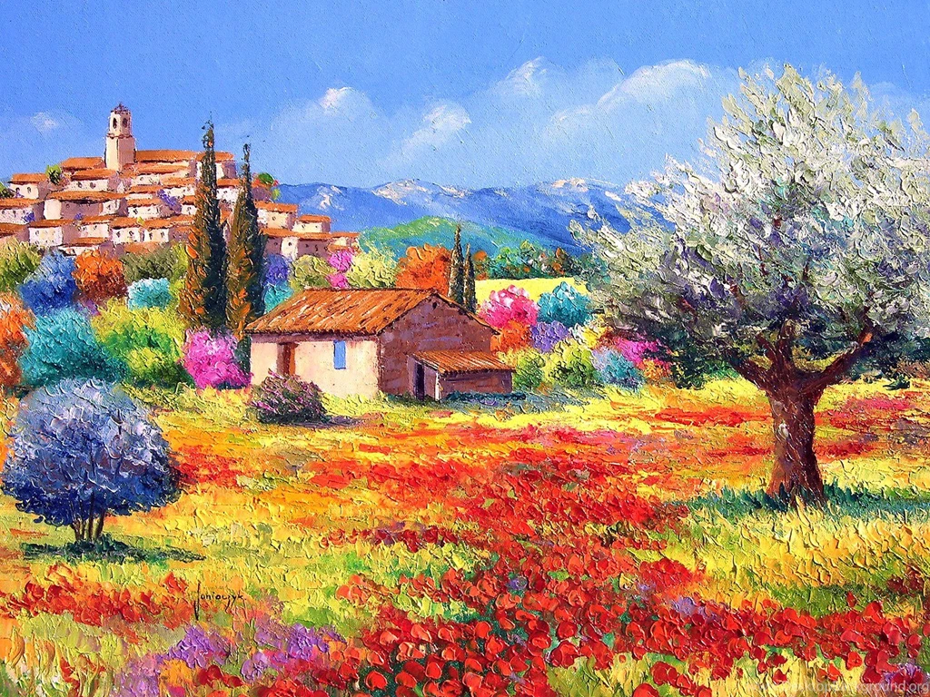 France Country Landscape   Jean Marc Janiaczyk Landscape Painting ...