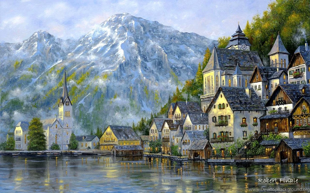 Landscape Oil Painting 2 Desktop Wallpapers   Hdnaturewall.com