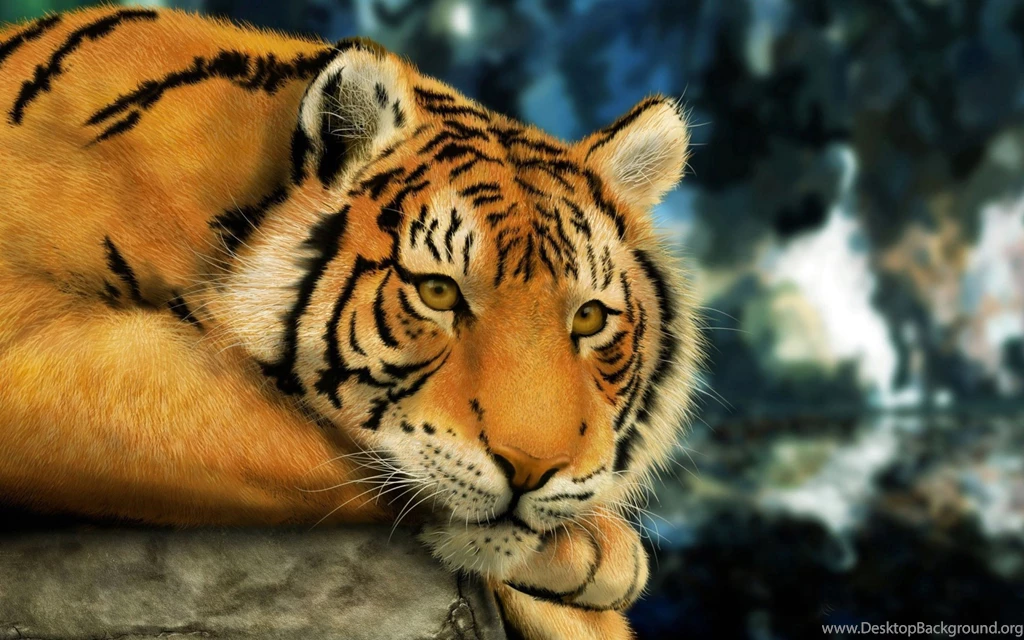 Free Tiger Painting Computer Desktop Wallpapers