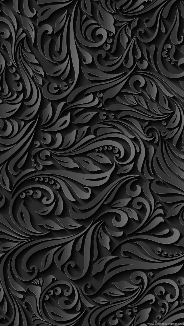 Black Flowers iPhone 5 Wallpapers (640x1136)