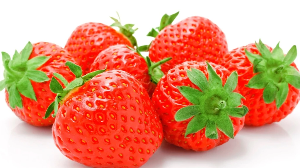 Download Wallpapers 1920x1080 Strawberry, Berry, White Backgrounds ...