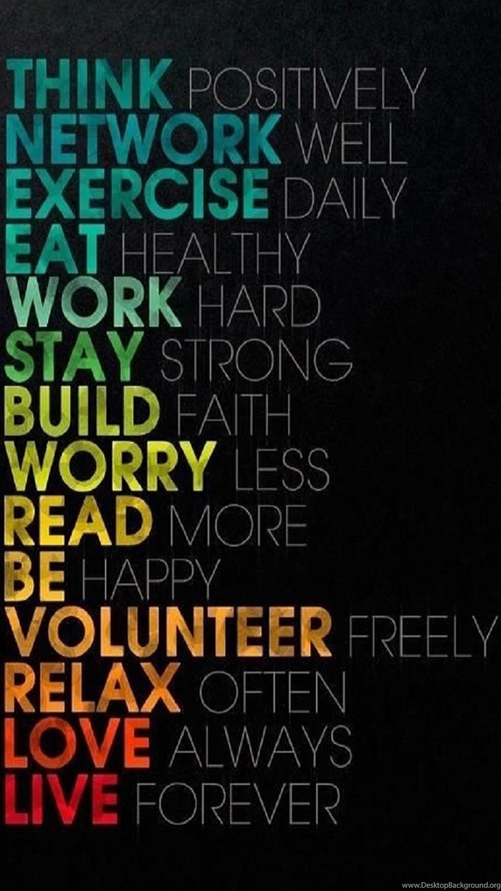 Life Proverbs Colorful Text Art iPhone 6 Wallpapers Download ...