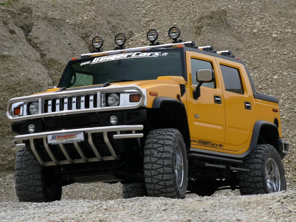 Hummer Car H2 Yellow HD Wallpapers