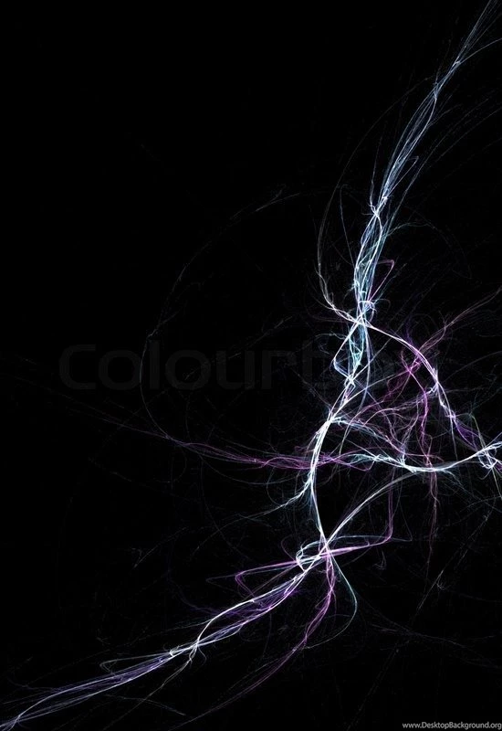 Bolts Of Fractal Lightning Isolated Over A Black Backgrounds ...